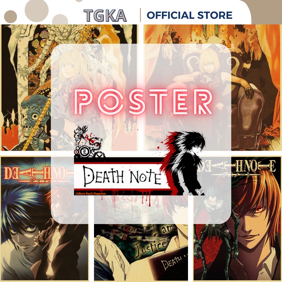 Poster anime Truyện Tranh Nhật Bản death note, bóc dán cực nhanh, in hình sắc nét