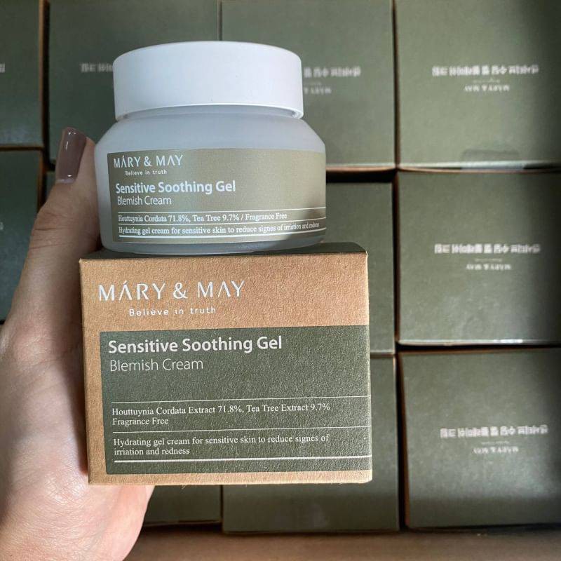 Kem dưỡng ẩm làm dịu cho da nhạy cảm Mary & May Sensitive Soothing Gel Blemish Cream 70ml