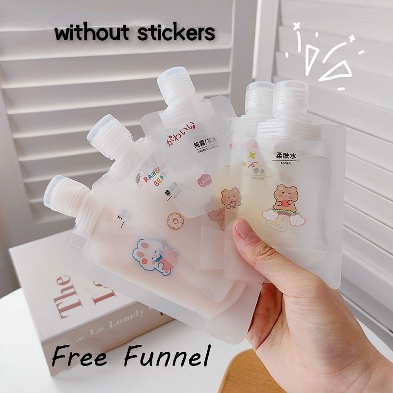 Túi đựng sữa dưỡng thể màu trong mờ dung tích 30ml /50ml /100ml cao cấp