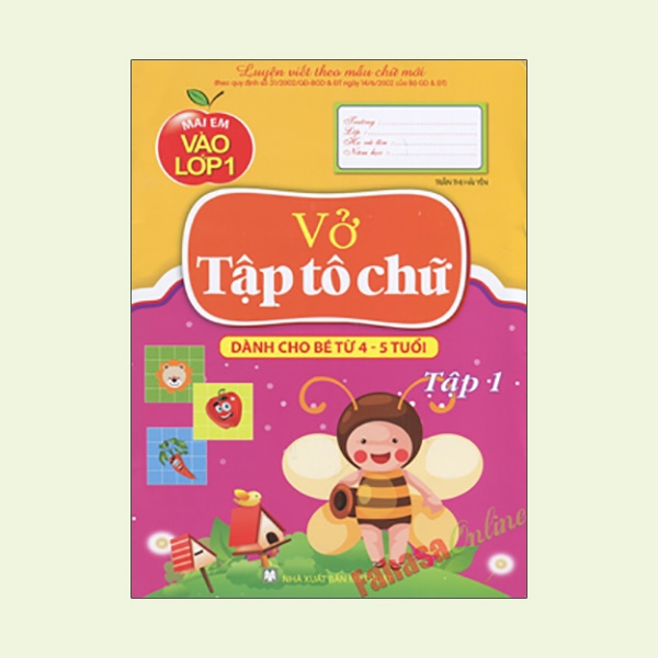 Sách - Mai Em Vào Lớp 1 - Vở Tập Tô Chữ - Tập 1 (Dành Cho Bé Từ 4 - 5 Tuổi)