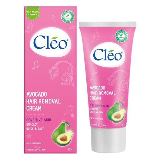 Kem Tẩy Lông Cho Da Nhạy Cảm Cleo Avocado Hair Removal Cream Sensitive Skin 50g