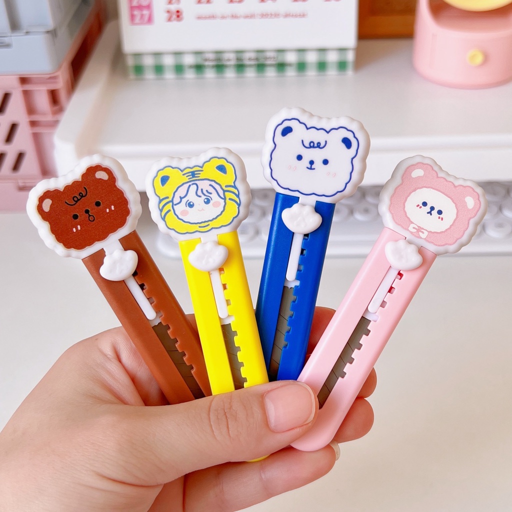 Dao rọc giấy mini họa tiết gấu thỏ đa năng Mua Tất