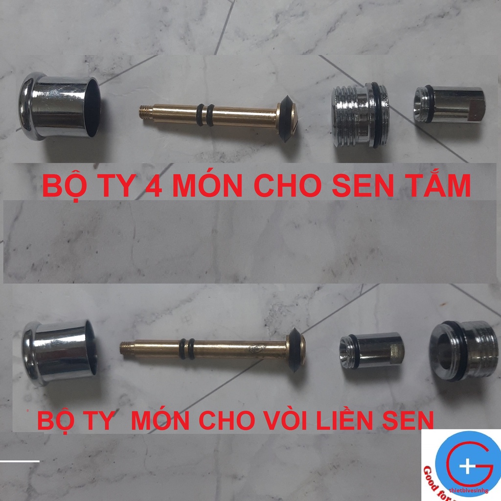 BỘ TI RÚT VÒI SEN TẮM 4 MÓN HÀNG ĐỒNG XỊN ĐẸP, TY RÚT CỦ SEN - TY RÚT CỦ VÒI LIỀN SEN