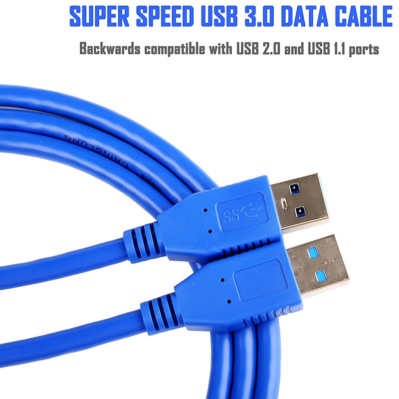 Cáp Chuyển Đổi Từ Usb A Sang Usb A Sang Usb 3.0 (4.8 Feet,Blue)