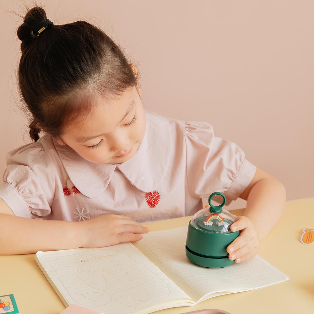 ZAIJIE24 Máy Hút Bụi Mini Để Bàn Màu Cầu Vồng Dễ Thương