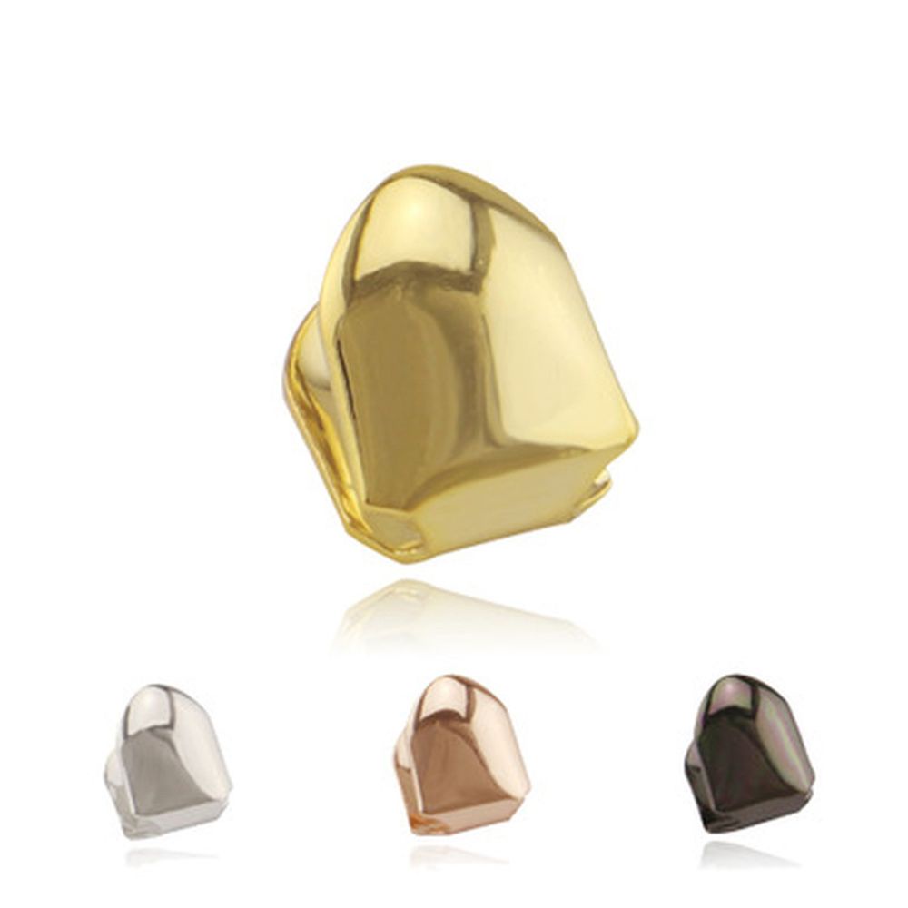 [Hàng mới về] Nắp gắn răng giả bằng kim loại mạ bạc nhiều màu sắc tùy chọn phong cách hiphop