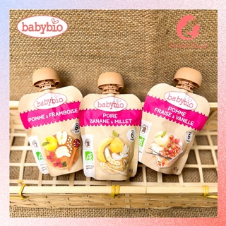 Trái cây nghiền BabyBio Pháp cho bé từ 6 tháng
