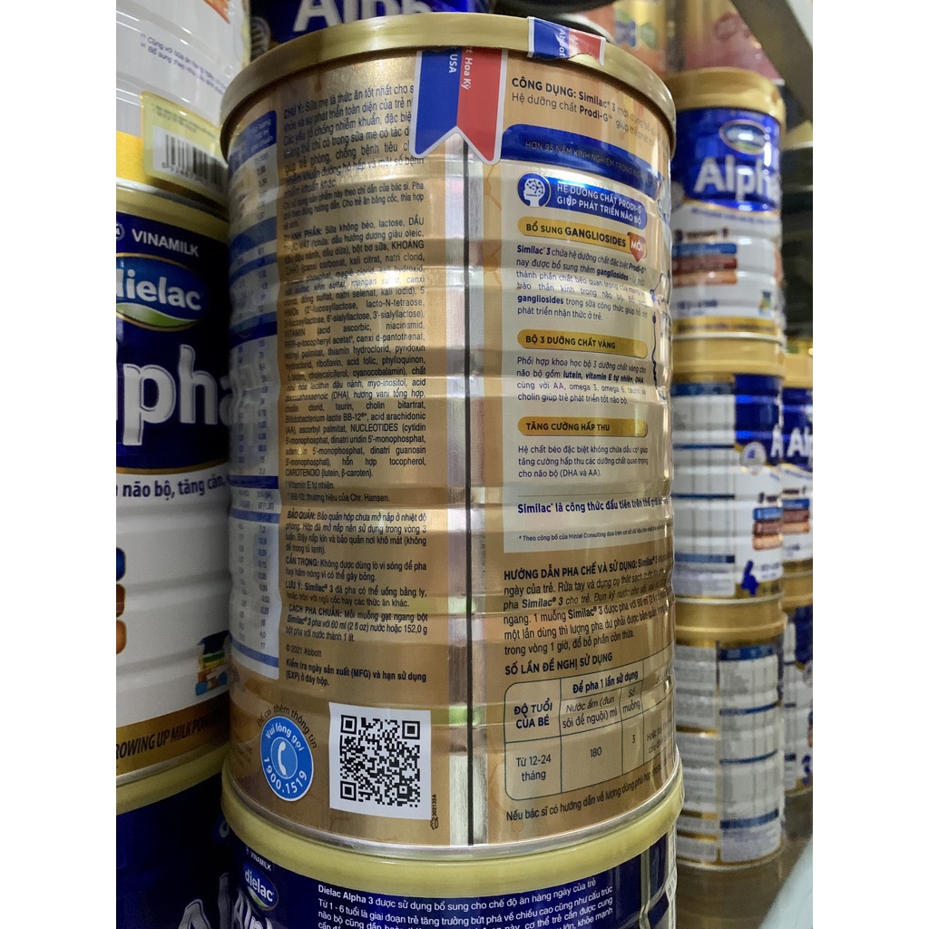 Sữa Similac IQ HMO Số 3 900g/1.7kg