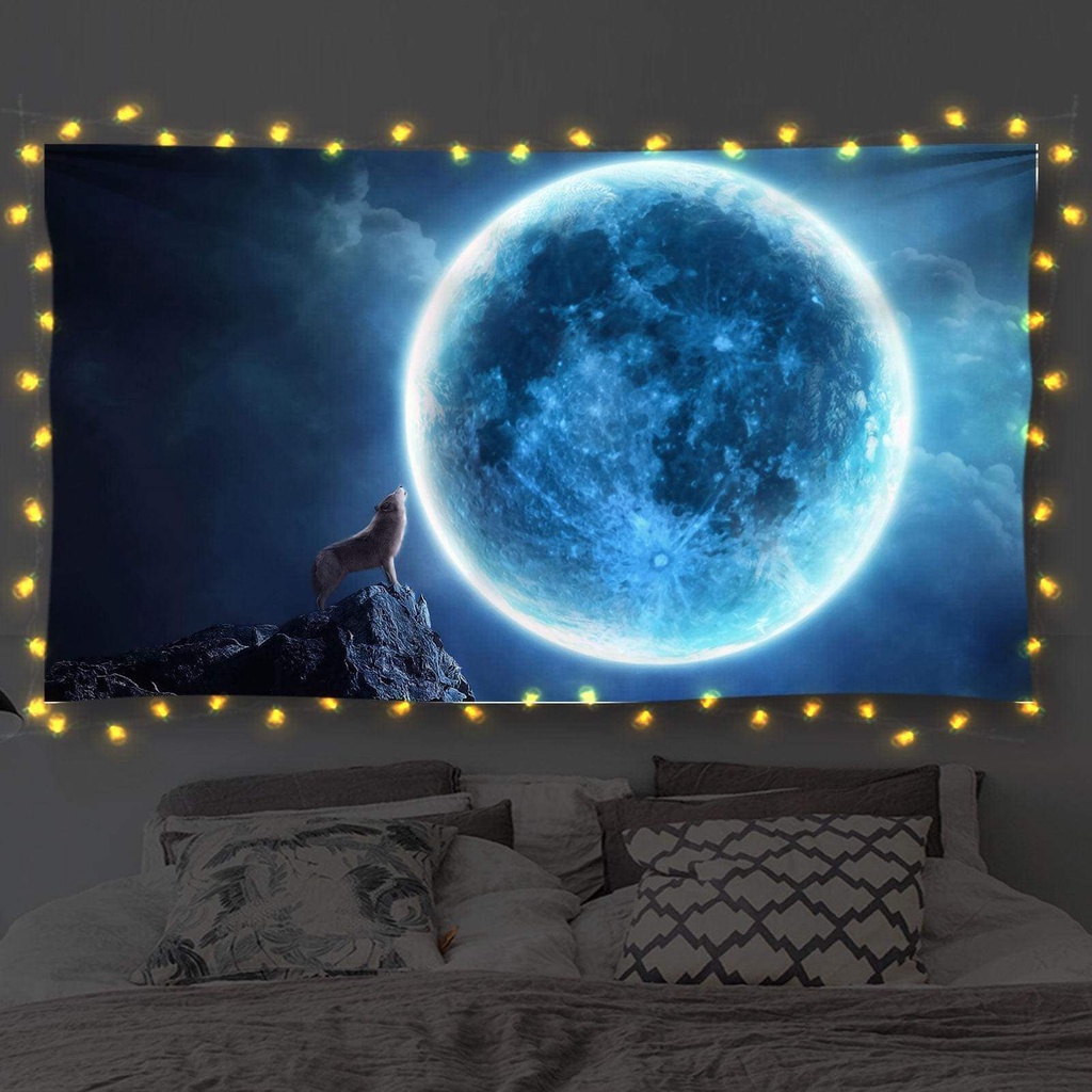 Tranh vải treo tường ❤️FREESHIP❤️ The Moon Decor trang trí nhà cửa 130x150cm Khổ lớn