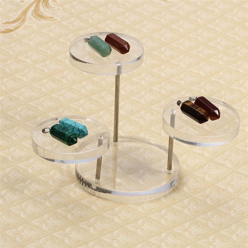 Giá đỡ dạng bàn tròn bằng acrylic đồ trang sức trưng bày vòng cổ vòng đeo tay chất lượng cao
