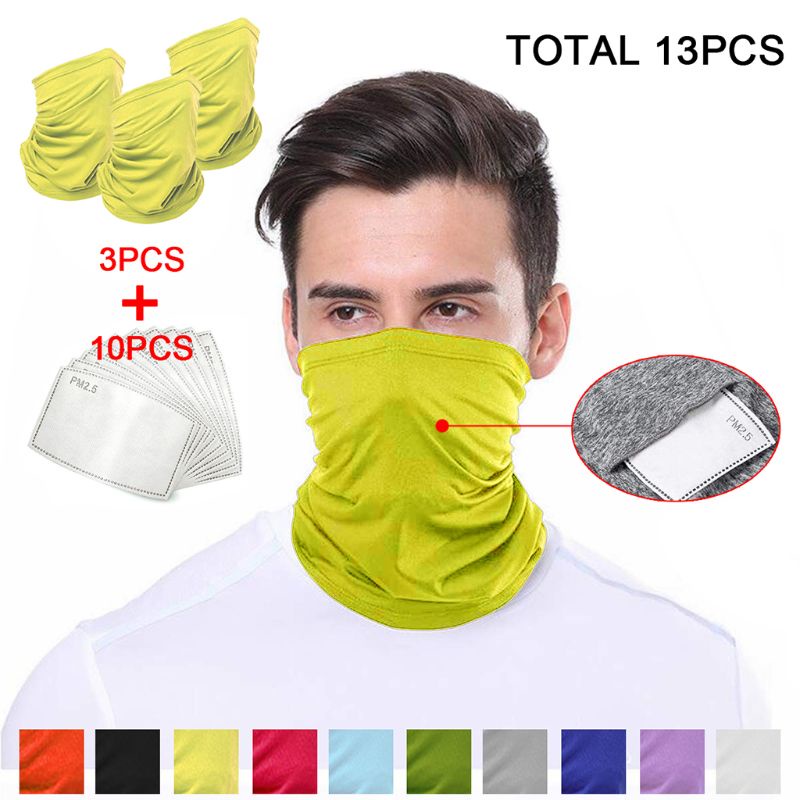 Set 3 khẩu trang chống nắng PM2.5 kèm 10 tấm lọc màu trơn tiện dụng cho nam và nữ
 | BigBuy360 - bigbuy360.vn