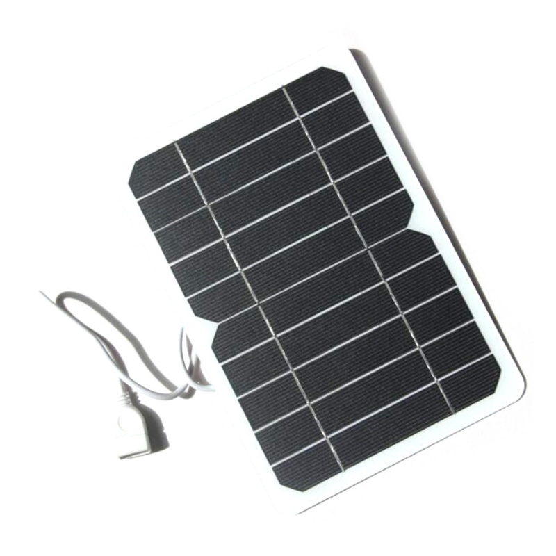 Tấm Năng Lượng Mặt Trời 5 Watt 5V PV Kèm Dây Cáp 50cm Chất Lượng Cao Cho Điện Thoại