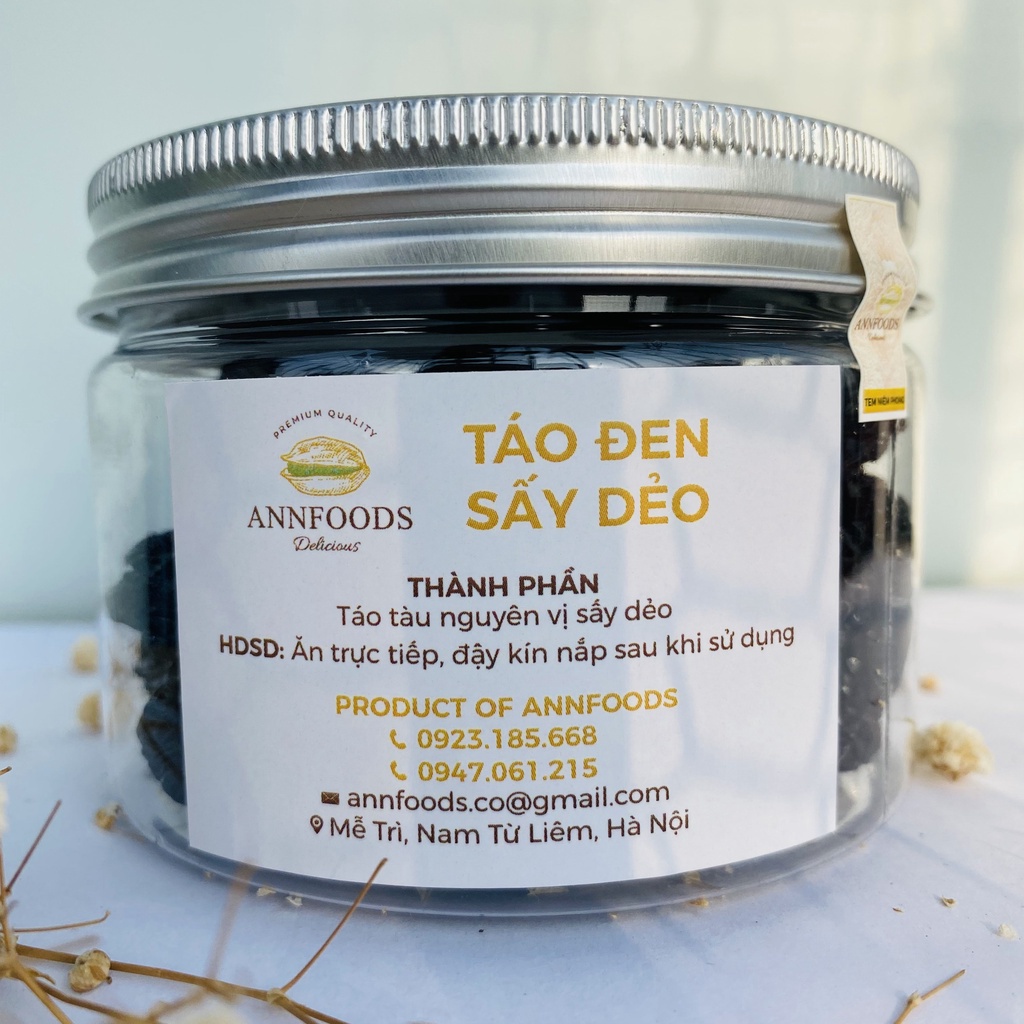 Táo Đen Sấy Dẻo Táo Tàu Đen Sấy Dẻo Không Đường Loại 1 Ăn Vặt Chốt Cho Sức Khỏe  - Annfoods