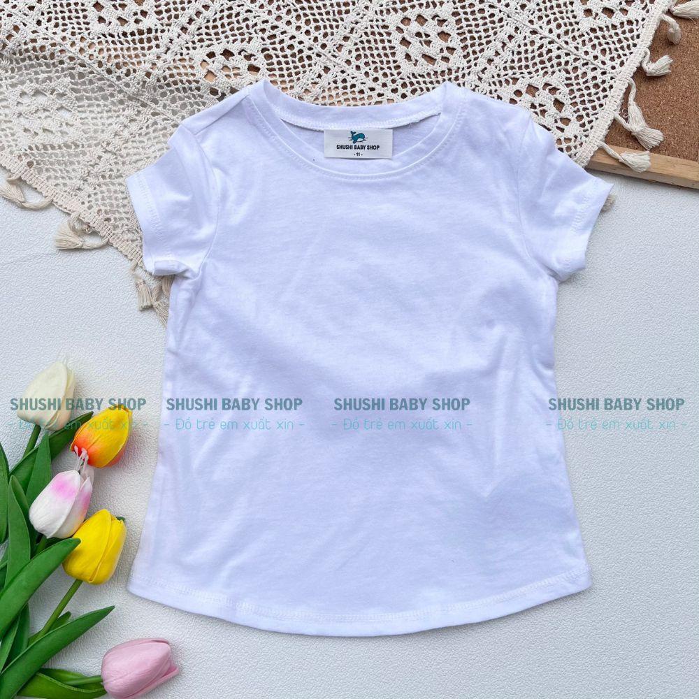 Áo thun bé gái hàng xuất dư chất cotton xịn sò mềm mịn cho bé đi chơi, đi học Shushibaby