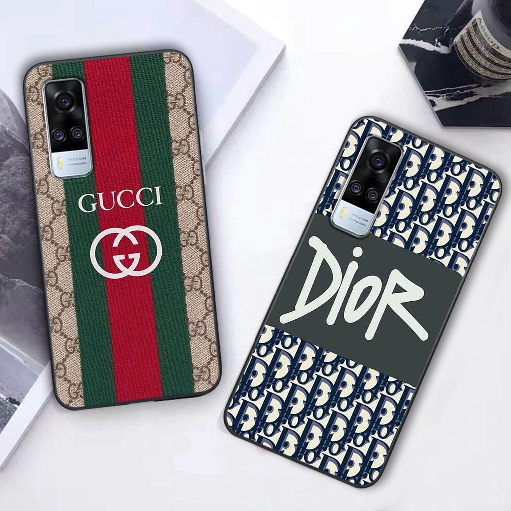 Ốp lưng Vivo Y51 2020 in hình Bearbrick LV, Dior thời trang, sang trọng, cao cấp