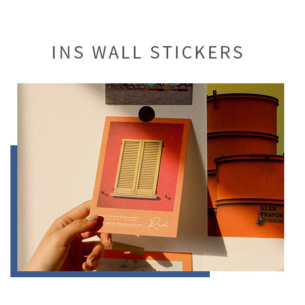 Bộ postcard ảnh tranh giấy size to trang trí tường kiểu Nhật phong cách tối giản