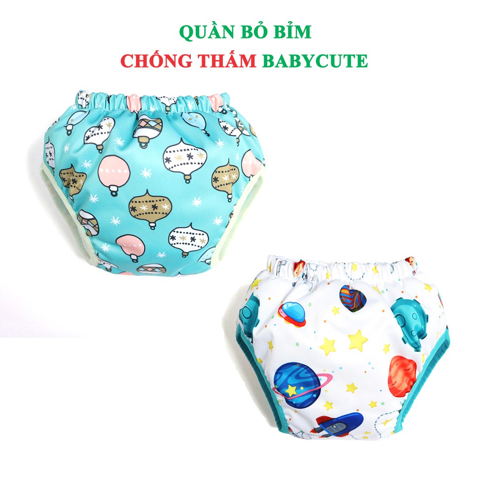 Combo 2 Quần bỏ bỉm Chống thấm BabyCute size L (14-24kg) - Giao mẫu ngẫu nhiên