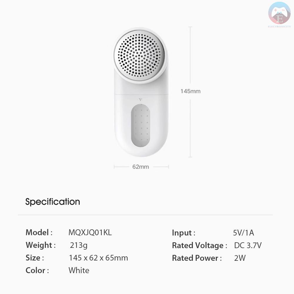 Máy cắt lông xù quần áo Xiaomi. Máy cắt xơ vải Mijia, Pin 1300mah, 5 lưỡi dao.