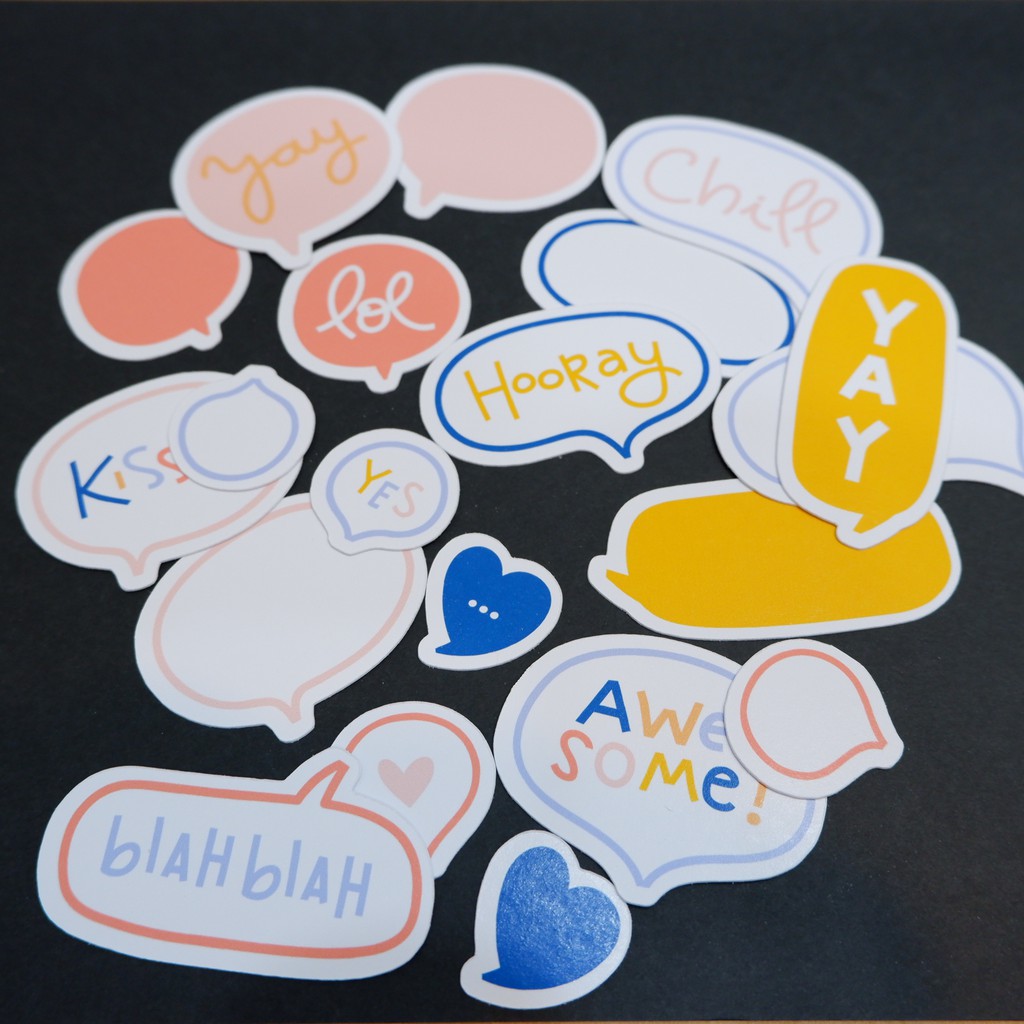 Sticker die-cut - Sticker cắt rời - Nguyên vật liệu làm Scrapbook Handmade