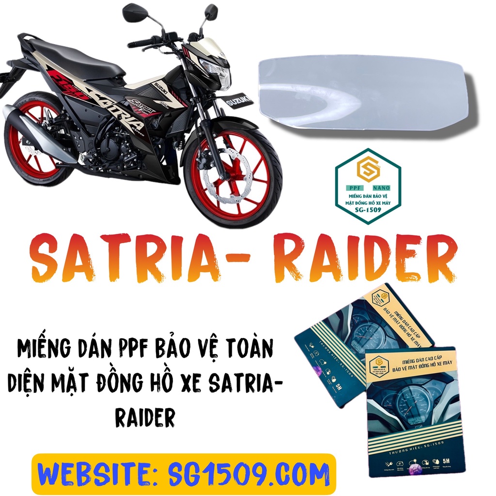 MIẾNG DÁN BẢO VỆ MẶT ĐỒNG HỒ PPF SATRIA , RAIDER, MIẾNG DÁN PPF CAO CẤP CHỐNG TRẦY XƯỚC MẶT ĐỒNG HỒ XE MÁY. SG1509