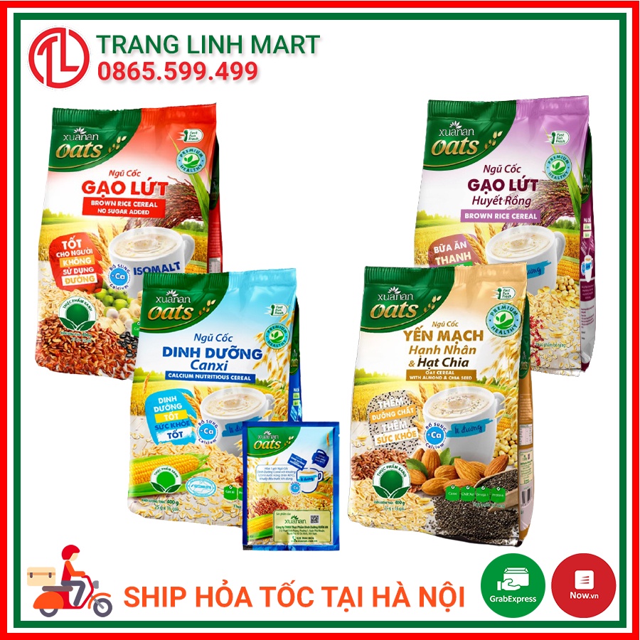 Ngũ cốc dinh dưỡng gạo lứt yến mạch Xuân An gói 400g