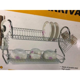Kệ úp bát inox 2 tầng đẹp