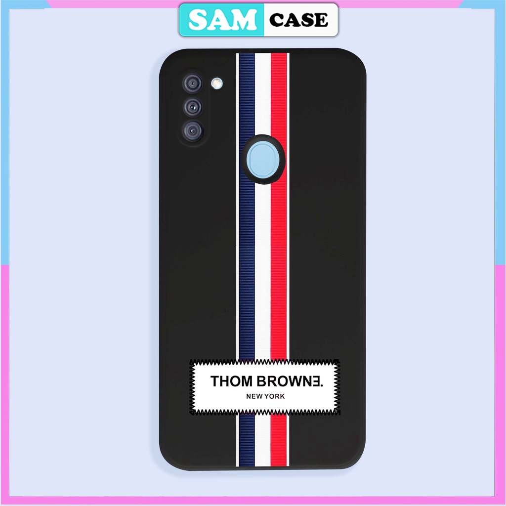 Ốp lưng Samsung Galaxy A11 viền vuông chống sốc chống bẩn bảo vệ camera silicon mềm hình thom browne TH12