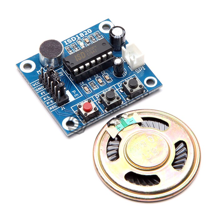 ✅Bảng mạch mô đun thu âm ISD1820 tích hợp micro và loa lớn KG073 tiện dụng