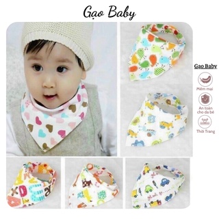 Khăn tam giác Cotton 2 lớp quàng cổ giữ ấm cho bé