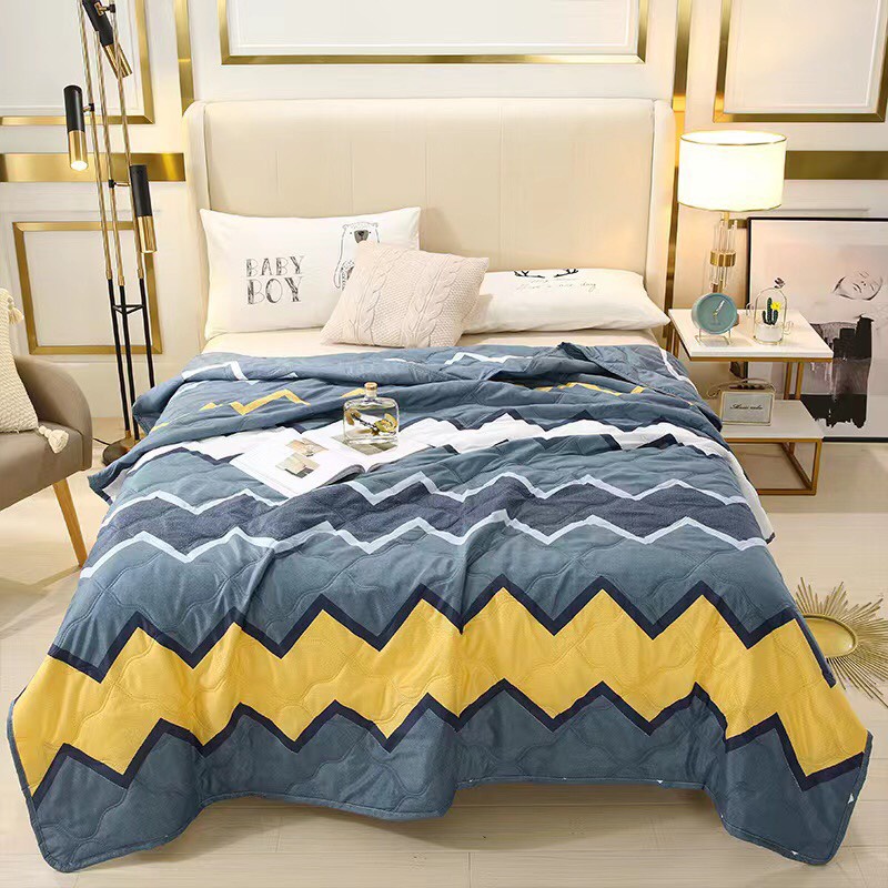 Chăn Hè Vải Cotton Đũi Mềm Mại, Thoáng Mát,Đa Dạng Mẫu Mã, Màu Sắc