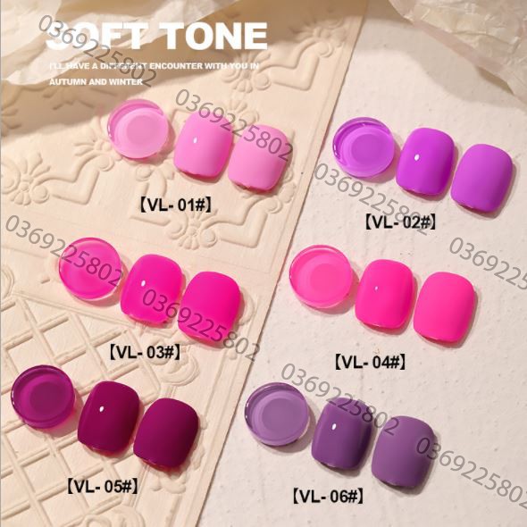 Sơn gel AS chọn lẻ 6 chai Tím Violet ( Mã VL )