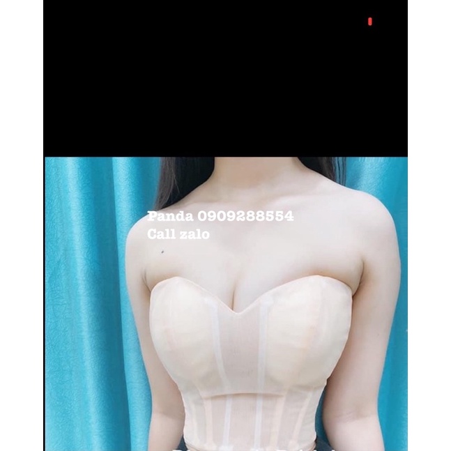 Áo lót corset ren va trơn dựng gọng siết eo nâng ngực