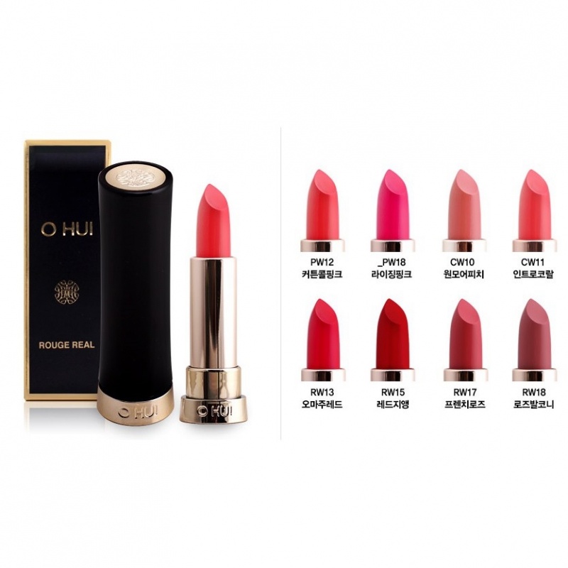 Son môi Ohui Rouge Real Lipstick phiên bản mới với mãu mã sang trọng, lịch lãm.  Màu: Đỏ Cam Thiên Đỏ RW 13