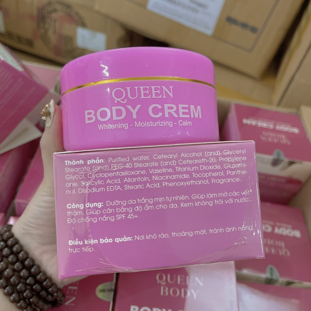 Kem Body Queen Cream Dưỡng Ẩm Trắng Da Toàn Thân Hộp 200g