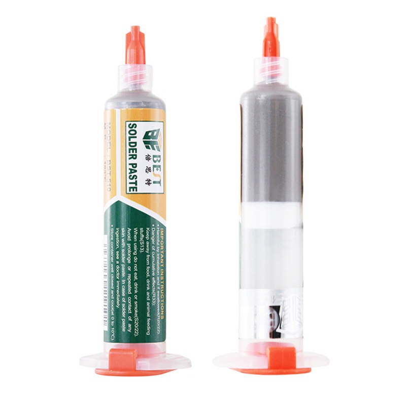 10cc Ống Tiêm Ống Hàn SOLDER PASTE Flux Chất Lỏng Hàn Công Cụ Nhiệt Độ trung bình Điểm Nóng Chảy 183C Hàn Thiếc Dán waitime