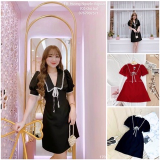 60-90kg bigsize đầm suông viền ren giá rẻ