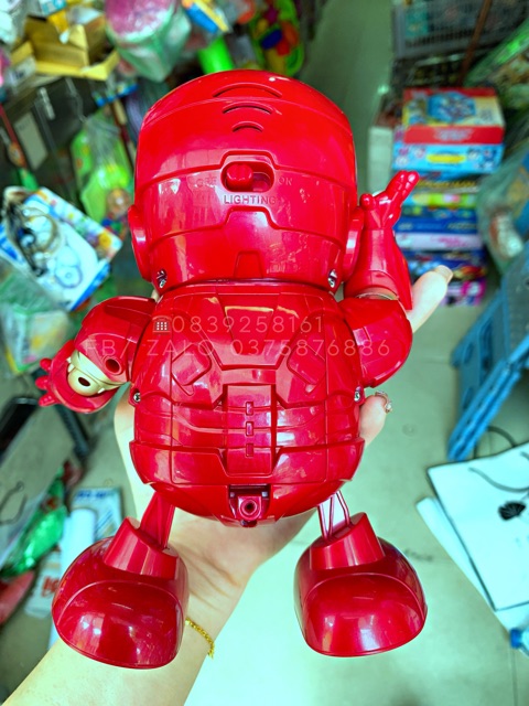 Bộ SIÊU NHÂN IRON MAN nhảy múa có đèn có nhạc ( video thật tại shop)