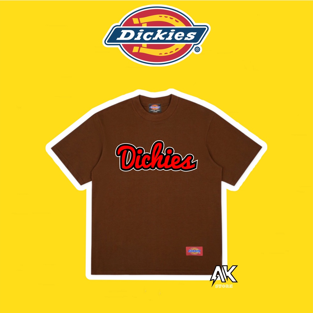Áo Thun Tay Lỡ unisex Tshirt Dickies Màu Nâu - Áo thun Dickies Nam Nữ Link 5