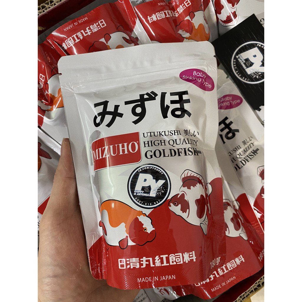 Mizuho GoldFish Food Baby - Thức Ăn Tốt Nhất cho cá vàng, ranchu, ruykin, yanbao. Dòng mới dành cho cá baby và cá lớn