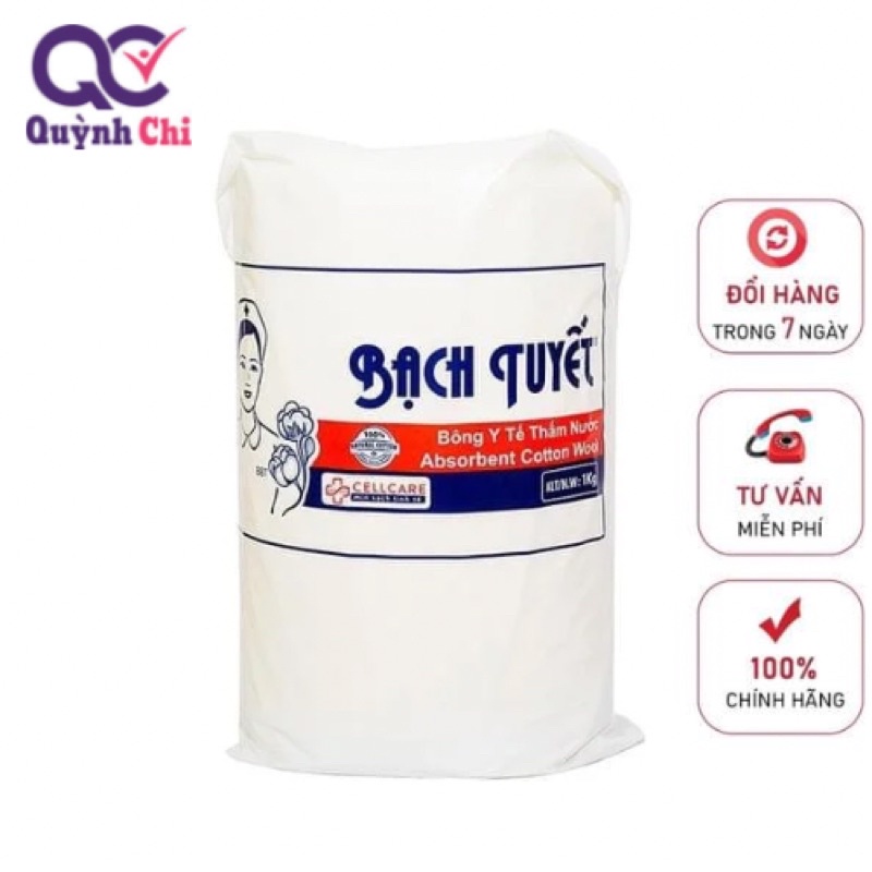 Bông bạch tuyết cuộn 1kg  dùng làm mặt, phun xăm
