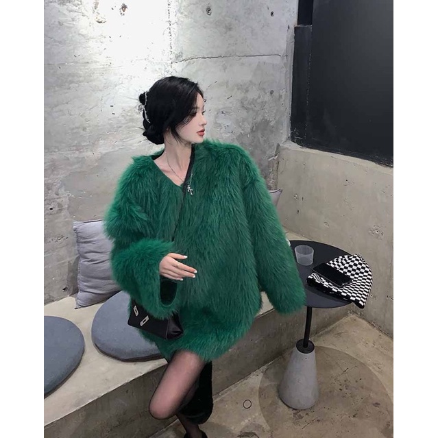 Áo lông nữ dài tay hàng Quảng Châu cao cấp đầu mùa đông phong cách sang trọng khí chất ngọt ngào
