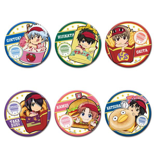Huy hiệu IN HÌNH Gintama Linh hồn bạc anime chibi tiện lợi có giá đỡ