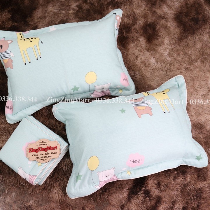 Vỏ gối Cotton 100% chất mát không bị xù (Có video - ảnh thật shop chụp)