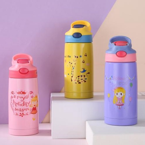 Bình Nước Giữ Nhiệt Inox 304 500ML Dễ Thương Cho Các Bé