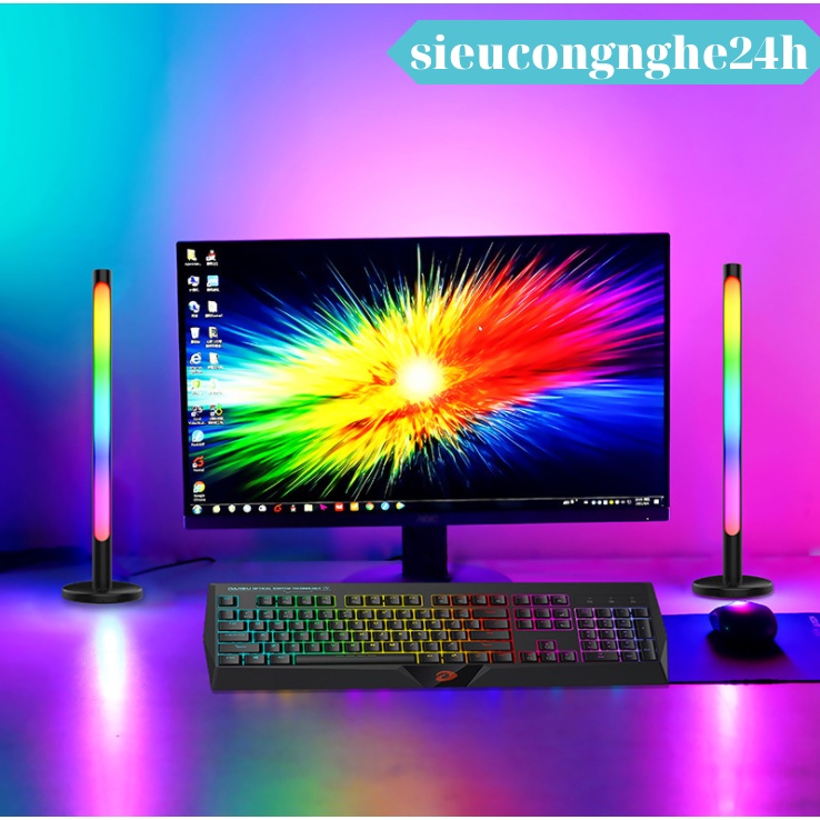 Thanh Đèn Led RGB Cỡ Lớn 44cm Nháy Theo Nhịp Điệu Điều Khiển Từ Xa Bằng Điện Thoại Bảo Hành 3 Tháng
