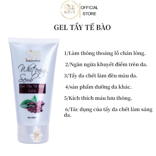 Tẩy Tế Bào Chết She Life 200ml, Tinh Chất Dưỡng Da Chăm Sóc Da Mặt