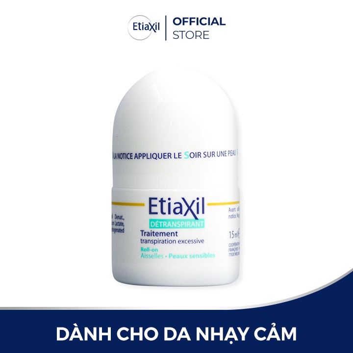 Combo Lăn Kiểm Soát Mùi Cho Da Nhạy Cảm 15ml và Xịt Kiểm Soát Mùi Hàng Ngày Etiaxil 100ml