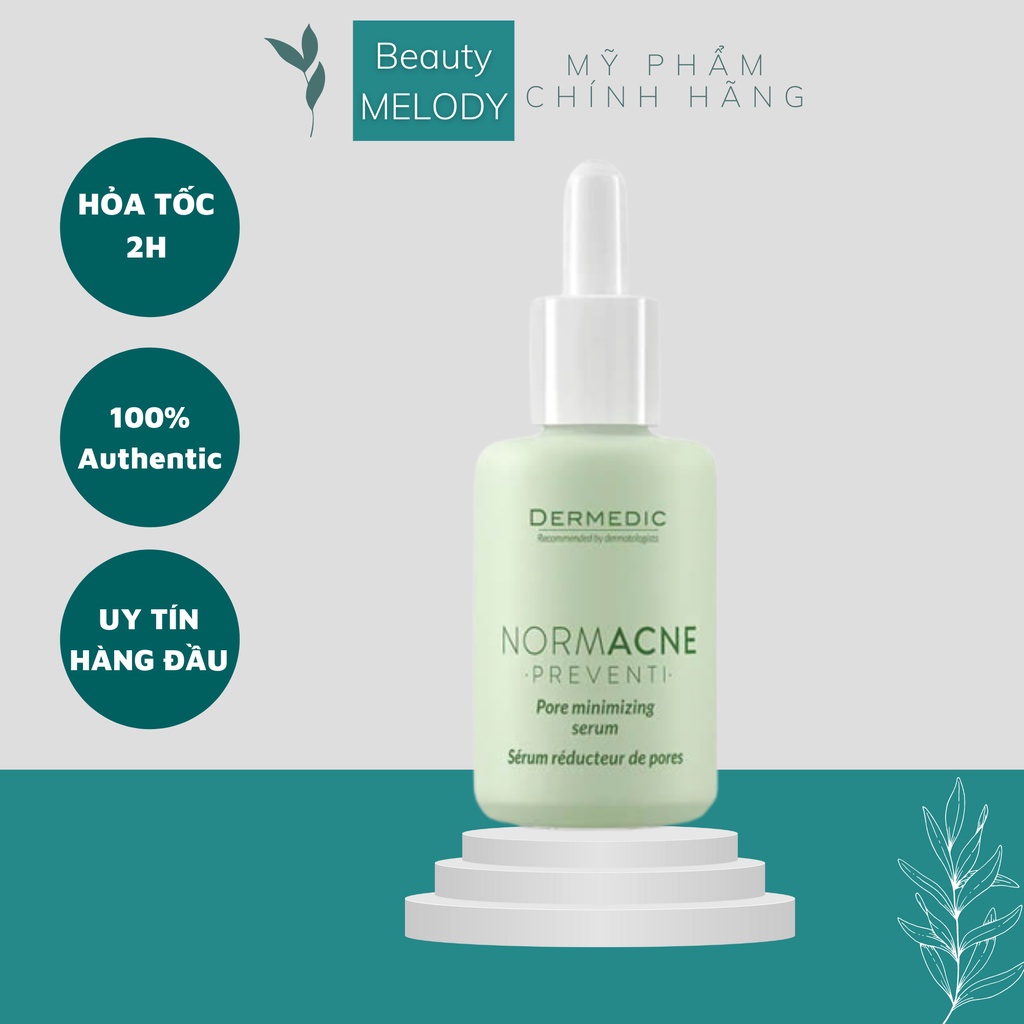 Serum kiềm dầu se khít lỗ chân lông cho da dầu mụn DERMEDIC NORMACNE Widened Pores 30ml