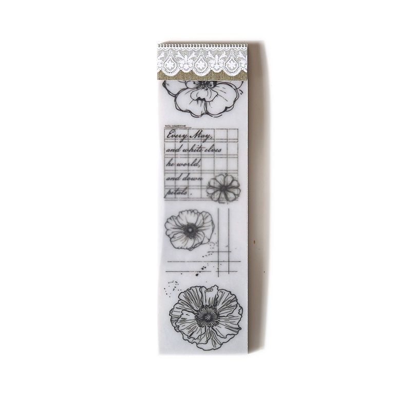 Bộ 30 Giấy Axit sulfuric In Họa Tiết Hoa Phong Cách retro Dùng Trang Trí Sổ Tay diy