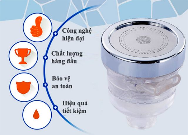 Đầu tăng áp và lọc nước vòi rửa chén